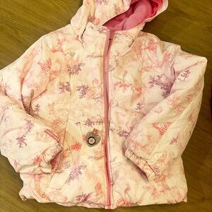 Obermeyer Pink and White Kids Puffer Jacket